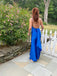 Sexy Blue Mermaid Spaghetti Straps Backless Long Party Prom Dresses, Evening Dress,13160