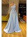 Blue Mermaid One Shoulder Cheap Long Prom Dresses,Evening Party Dresses,12706