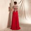 Cap Sleeves Applique Chiffon Evening Prom Dresses, Evening Party Prom Dresses, 12068