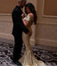 Champagne Gold Off Shoulder Mermaid Floor Length Cheap Bridesmaid Dresses Online, WG566