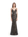 Champagne Mermaid Spaghetti Straps V-neck Long Prom Dresses Online,12588