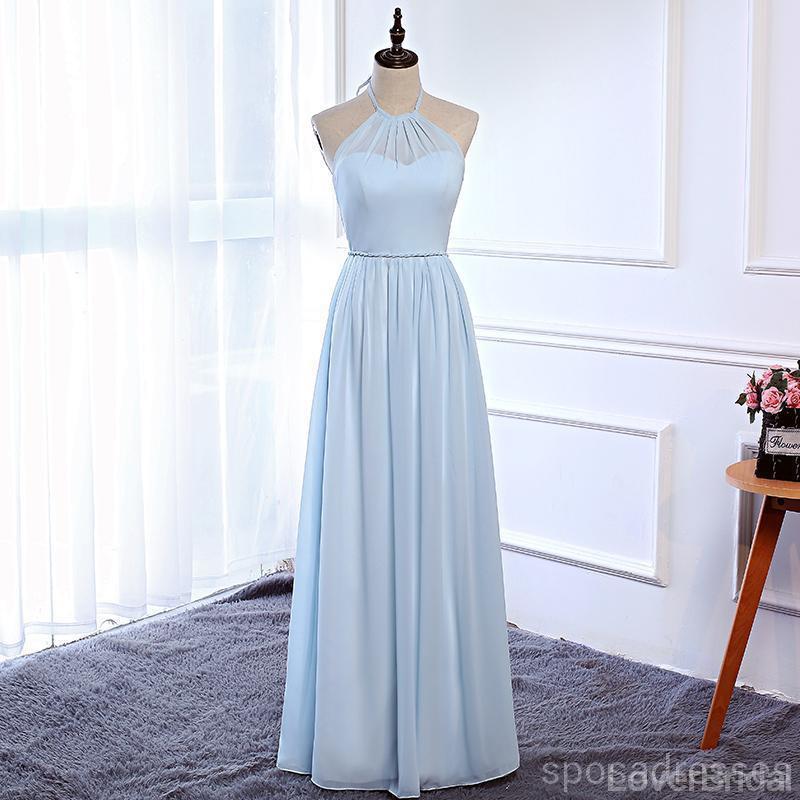 Cheap Pale Blue Floor Length Mismatched Chiffon Bridesmaid Dresses Online, WG538
