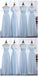 Cheap Pale Blue Floor Length Mismatched Chiffon Bridesmaid Dresses Online, WG538