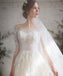 Fairy Long Sleeves A-line Lace Wedding Dresses, Cheap Wedding Gown, WD682