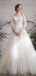 Fairy Long Sleeves A-line Lace Wedding Dresses, Cheap Wedding Gown, WD682