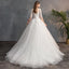 Fairy Long Sleeves A-line Lace Wedding Dresses, Cheap Wedding Gown, WD682