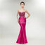 Fuchsia Mermaid Evening Prom Dresses, Evening Party Prom Dresses, 12019