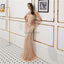 High Neck Cap Sleeves Heavily Beaded Sexy Mermaid Evening Prom Dresses, Evening Party Prom Dresses, 12094
