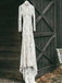 Long Mermaid Backless High Neck Long Sleeves Lace Wedding Dresses,WD752