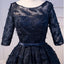 Long Sleeve Navy Scoop Neckline Homecoming Prom Dresses, Affordable Short Party Prom Dresses, Perfect Homecoming Dresses, CM292