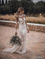 Long Sleeves Backless Lace Mermaid Wedding Dresses Online, Cheap Bridal Dresses, WD627