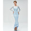 Long Sleeves Lace Mermaid High Low Cheap Bridesmaid Dresses Online, WG580