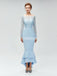 Long Sleeves Lace Mermaid High Low Cheap Bridesmaid Dresses Online, WG580