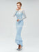Long Sleeves Lace Mermaid High Low Cheap Bridesmaid Dresses Online, WG580