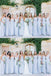 Mismatched Blue Chiffon Floor Length Cheap Long Bridesmaid Dresses Online, WG565