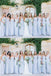 Mismatched Blue Chiffon Floor Length Cheap Long Bridesmaid Dresses Online, WG565