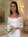 Off Shoulder Lace Short Sleeves Cheap Wedding Dresses Online, Cheap Bridal Dresses, WD549