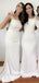 Off White Scoop Mermaid Cheap Bridesmaid Dresses Online, WG774