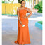 Orange Mermaid One Shoulder Cheap Long Bridesmaid Dresses,WG1207