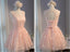 Peach Lace Short Peach Cute Homecoming Prom Dresses, Affordable Short Party Prom Dresses, Perfect Homecoming Dresses, CM302
