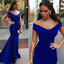 Popular Royal Blue Off Shoulder Mermaid Long Evening Prom Dresses, 17675