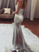 Popular Silver Sweetheart Mermaid Long Evening Prom Dresses, 17701