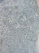 Scoop See Through Grey Rhinestone Beaded Mermaid Evening Prom Dresses, Evening Party Prom Dresses, 12041