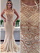Sexy See Through Heavily Beaded Scoop Neckline Mermaid Long Evening Prom Dresses, Popular Cheap Long Party Prom Dresses, 17260