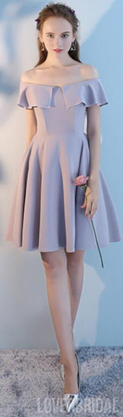 Summer Gray Short Mismatched Custom Cheap Bridesmaid Dresses Online, WG507