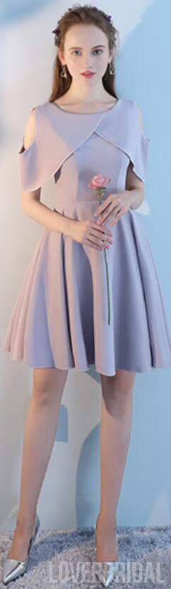 Summer Gray Short Mismatched Custom Cheap Bridesmaid Dresses Online, WG507