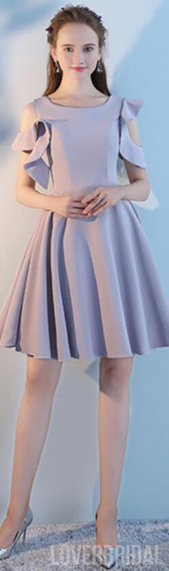 Summer Gray Short Mismatched Custom Cheap Bridesmaid Dresses Online, WG507