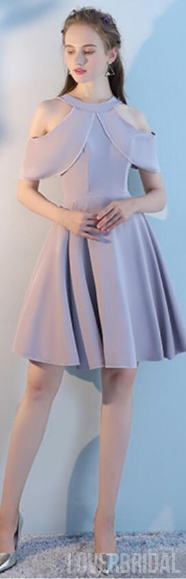 Summer Gray Short Mismatched Custom Cheap Bridesmaid Dresses Online, WG507