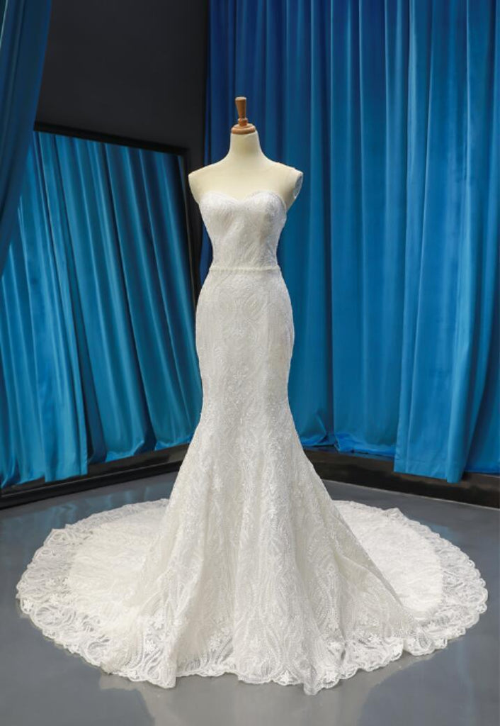 Sweetheart Lace Mermaid Wedding Dresses Online, Cheap Bridal Dresses, WD621