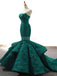 Unique Lace Red Mermaid Long Evening Prom Dresses, Evening Party Prom Dresses, 12261