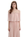 Light Blush Pink Chiffon Cheap Long Bridesmaid Dresses Online, WG293