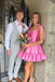 Cute Pink A-line Mini Short Prom Homecoming Dresses Online,CM1015