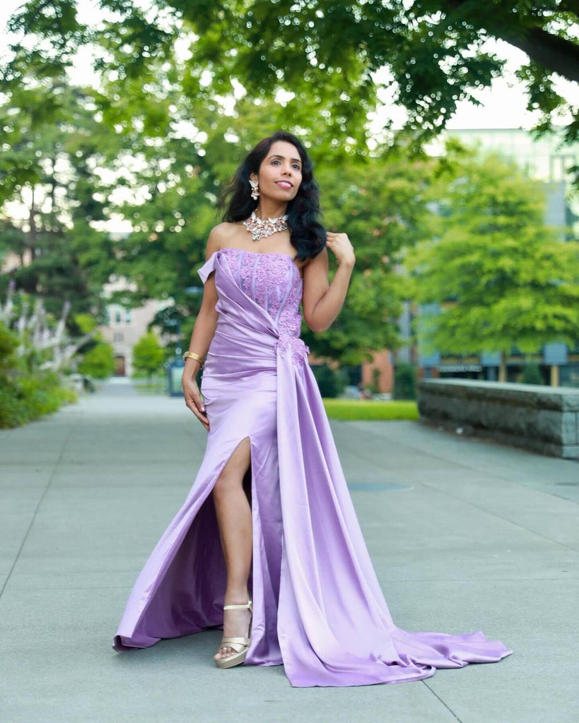 Sexy Purple Mermaid One Shoulder Maxi Long Party Prom Dresses,Evening Dress,13359