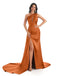 Mismatched Burnt Orange Mermaid Maxi Long Bridesmaid Dresses For Wedding Party,WG1639