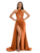 Mismatched Burnt Orange Mermaid Maxi Long Bridesmaid Dresses For Wedding Party,WG1639