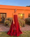 Simple Dark Red A-line Strapless Maxi Long Party Prom Dresses,Evening Dress,13300