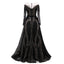 Gorgeous Black A-line Long Sleeves Maxi Long Party Prom Dresses,Evening Dress,13310