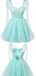 Cute Blue A-line Long Sleeves Mini Short Prom Homecoming Dresses Online,CM1001