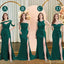 Mismatched Dark Green Mermaid Cheap Bridesmaid Dresses Online, WG1083