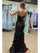 Sexy Black Mermaid V-neck Long Party Prom Dresses To Impress,Evening Dress,13477