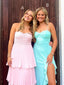 Cute A-line With Slit Maxi Long Party Prom Dresses,Evening Dress,13336