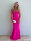 Pretty Hot Pink Mermaid Long Party Prom Dresses To Impress,Evening Dress,13489