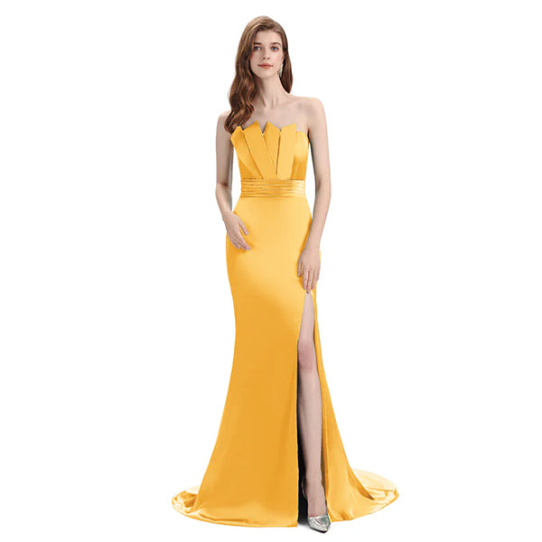 Mismatched Marigold Mermaid Cheap Bridesmaid Dresses Online, WG1082