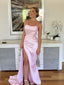 Sexy Pink Mermaid Side Slit Maxi Long Party Prom Dresses,Evening Dress,13263