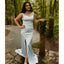 Popular Blue Mermaid Side Slit Maxi Long Bridesmaid Dresses For Wedding Party,WG1596