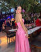Popular Pink A-line Strapless Maxi Long Party Prom Dresses, Evening Dress,13243